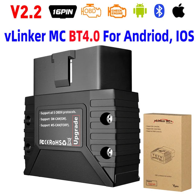 Vgate Vlinker MC V2.2 iCar Pro Bluetooth 4.0 WIFI OBD2 Scanner For Android IOS Auto Code Reader OBDII Tool PK V1.5 ELM327