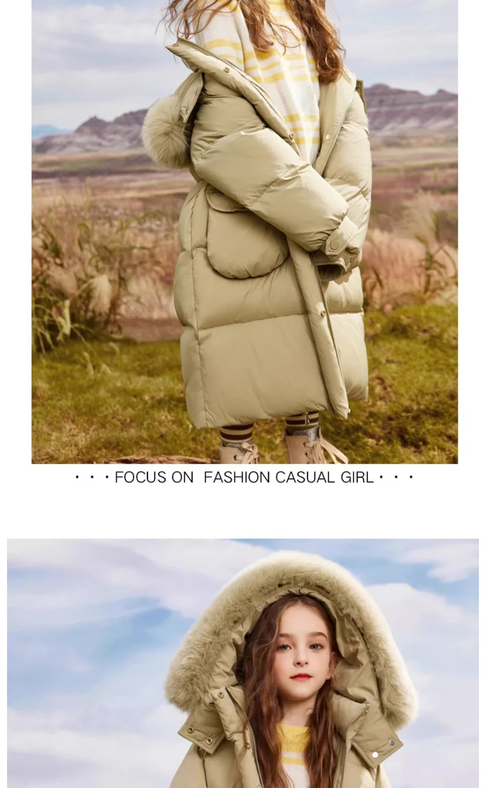 2025 New Winter Clothing for Girls Down Cotton Jacket for Children Cotton Jacket for Children Warm and Fashion Thick Coat