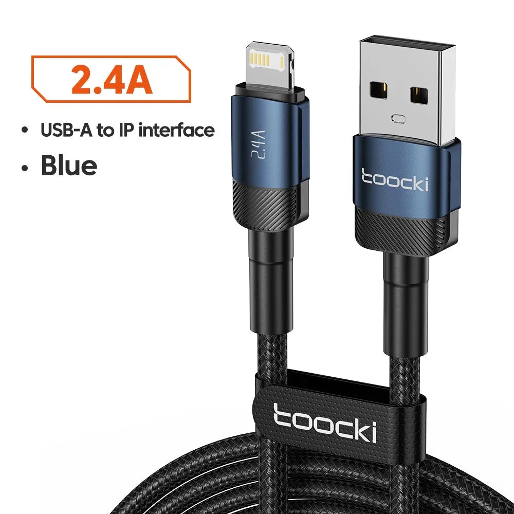Toocki USB Type C Cable Fast Charging USB C Charger Cord For iPhone 15 14 13 12 11 Huawei P40 P30 Realme Oppo Oneplus Samsung