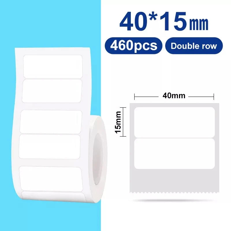 NiiMbot B1/B203 B21/B3s Label Printer Waterproof Anti-Oil Tear-Resistant Price Tag Pure Color Scratch-Resistant Label Paper