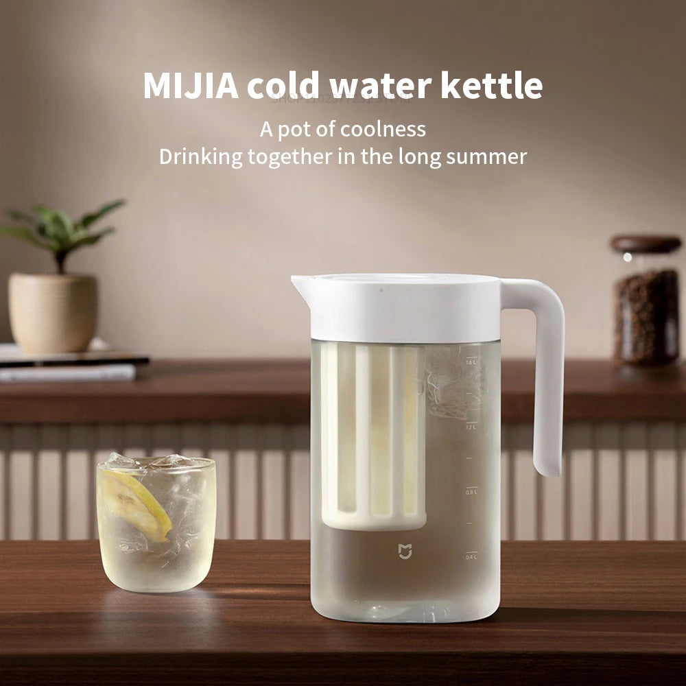 Original New Xiaomi MIJIA Cold Water Pot 1.6L Large Capacity Household Cold Water Pot Coffee Pot Tea Pot Ice Extraction Pot