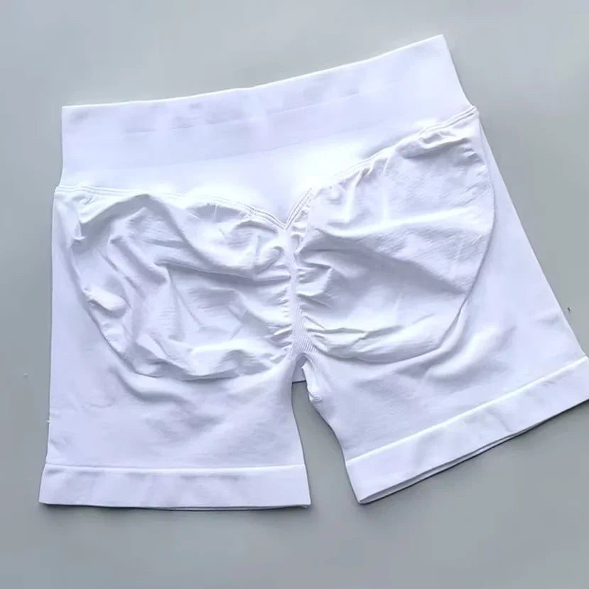 Gym Summer Women's Yoga Exercise Shorts Seamless High Waist Hip Tight Solid Color Shorts Yoga Exercise leggings