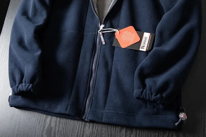 Windproof Fleece Padded Jacket for Men, Anti-Freezing, Warm Coat, Polar Cold, Large Size, Leisure, Fashion, Fall, Winter, New,