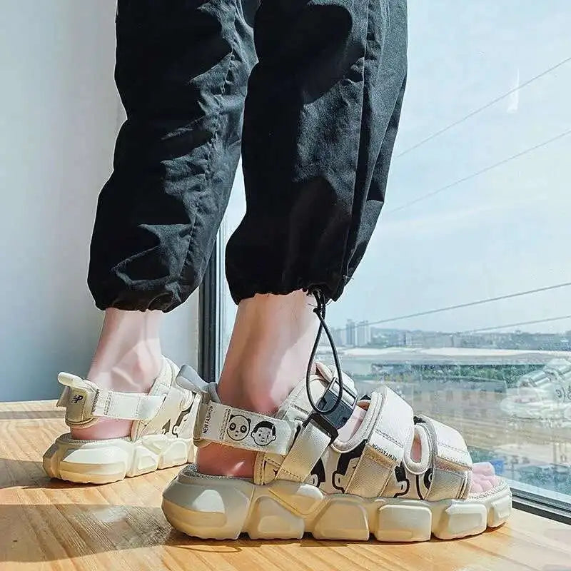 Fashion Sandals Summer Wear-resistant 2023 New Sports Dual-purpose Slippers Beach Shose Men Breathable Light Anti-Slippery