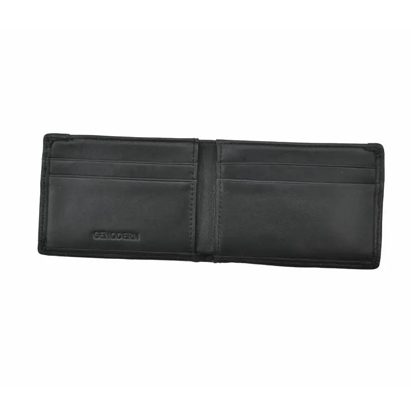 GENODERN RFID Genuine Leather Small Mini Wallet for Men Short Ultra-thin Male Purse Man Compact Wallets Dollar Price Purses