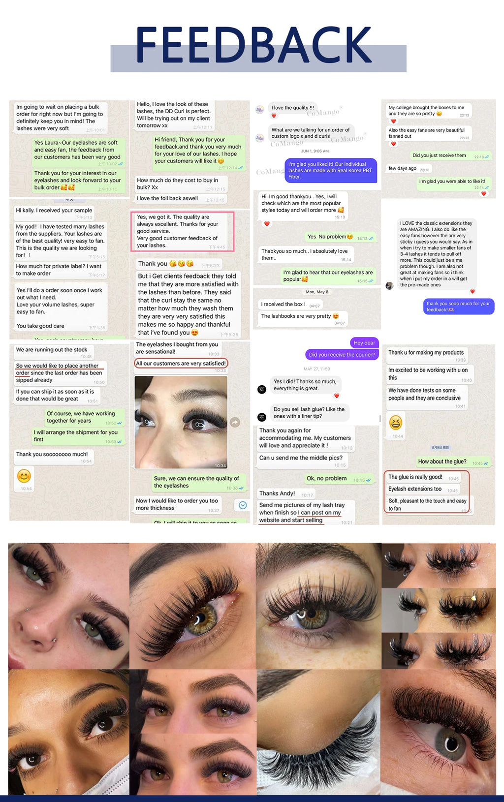 CoMango Wispy Pointy Base Premade Russian Volume Fans 3D 6D 10D 12D 14D 16D Lashes Extension 300 Fans False Mink Eyelashes