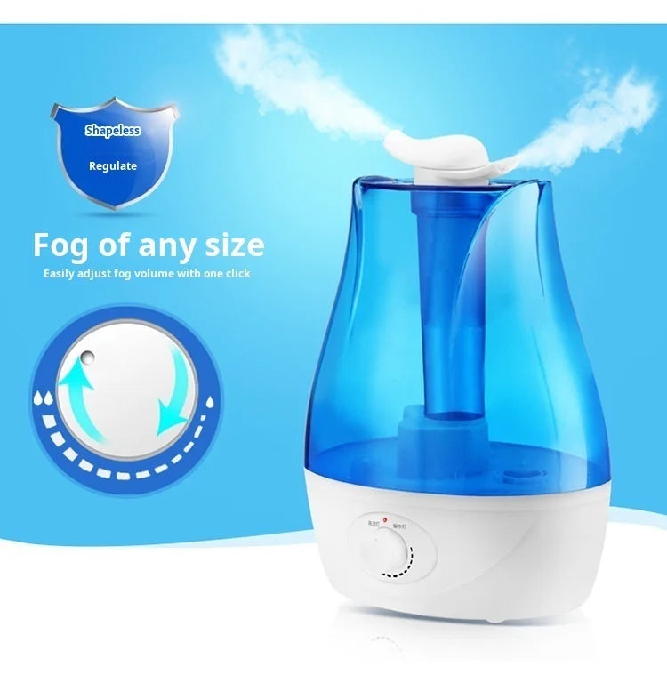Household bedroom humidifier double spray large mist volume atomizing moisturizing Diffuser Ultrasonic Mini Aroma Air Purifier