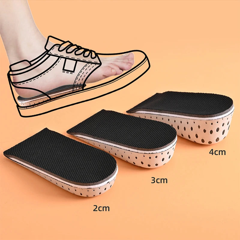 4Pairs/8Pairs Height Increase Insole Do Not Collapse Half Pad Breathable Memory Foam Heel Lifting Inserts Shoe Lifts Shoe Pads