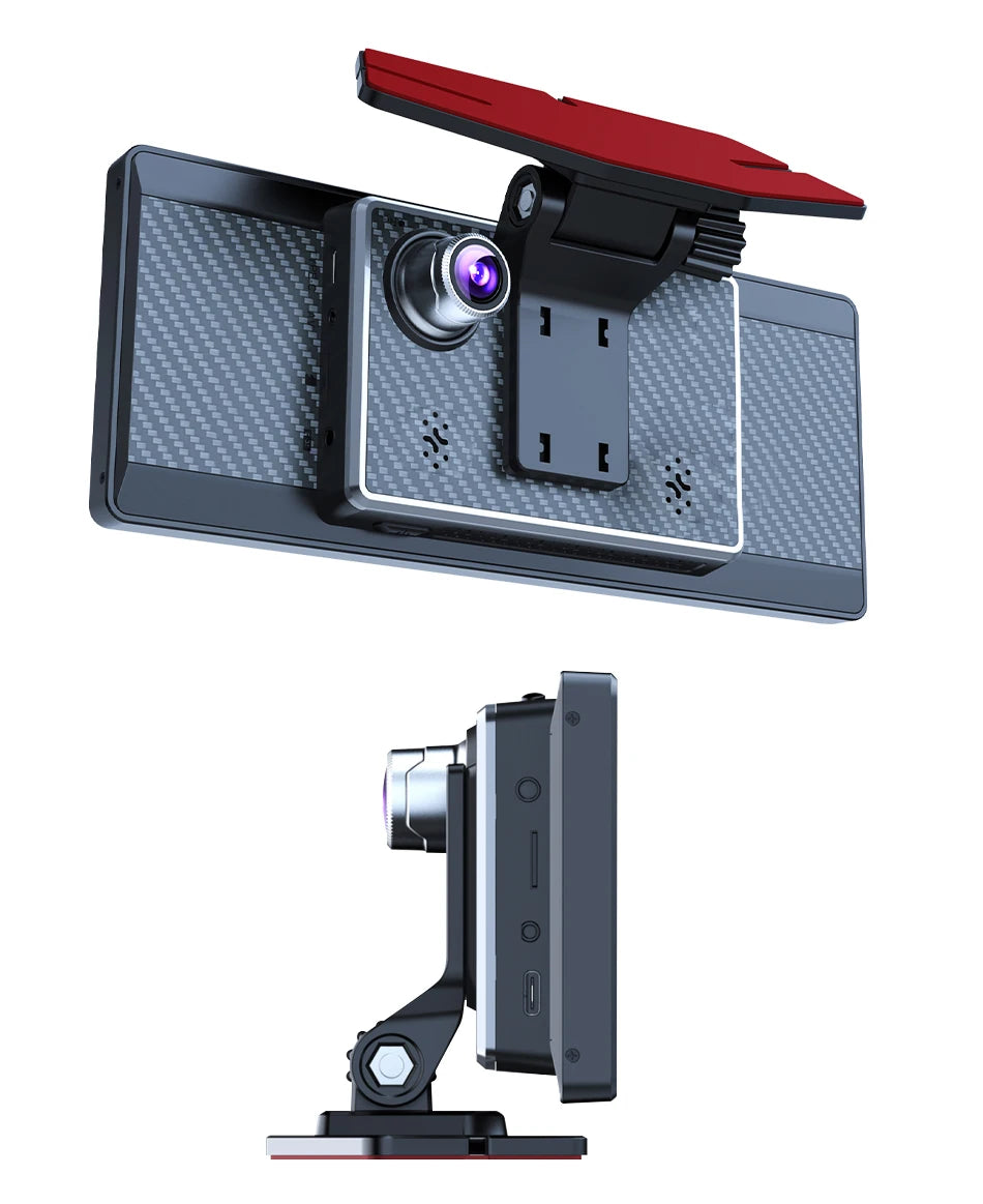 Vtopek 8.1 Inch 2.5K Dash Cam Wireless Carplay Android Auto Car DVR WiFi GPS Navigation Rearview Camera Dashboard Video Recorder