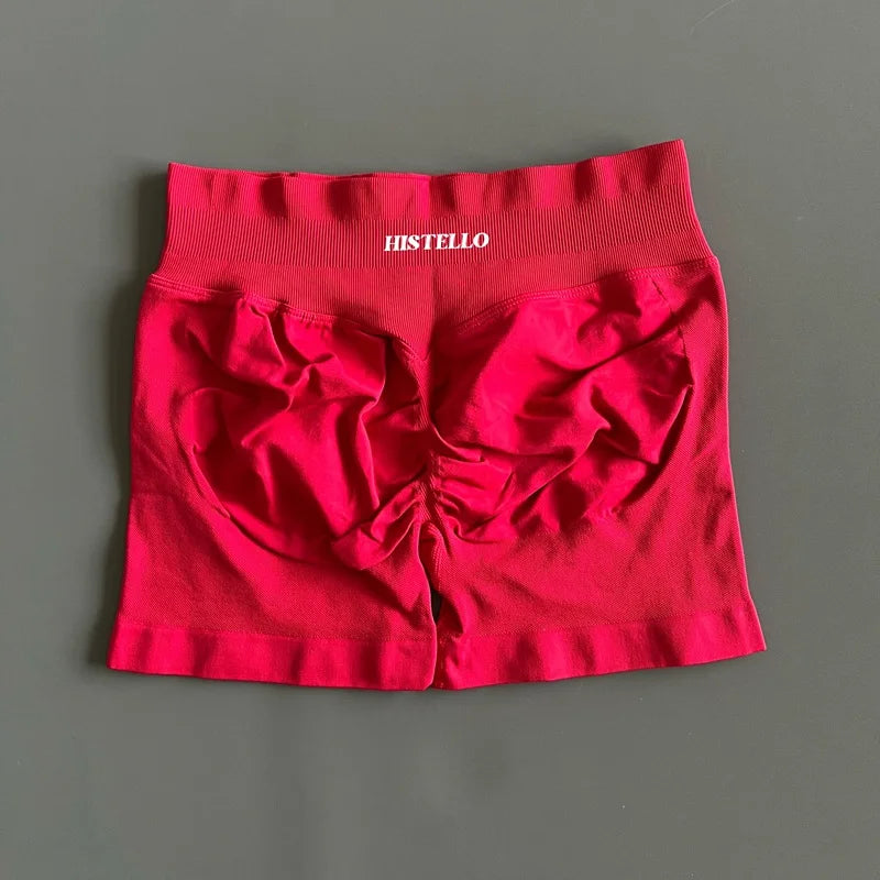 HISTELLO Impact Shorts Df Substitute High Waist Women Yoga Workout Shorts Seamless Leggings Stretch Fitness Gym Running Shorts