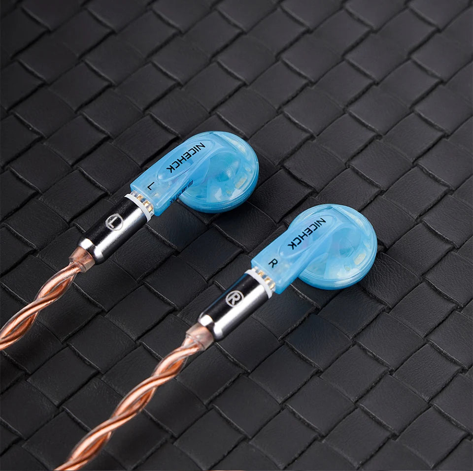 NICEHCK YDX Earbud HiFi Wired Microphone Earphone 14.8mm Dynamic Driver Music Headset With 2Pin Silver Plated OCC Mixed Cable