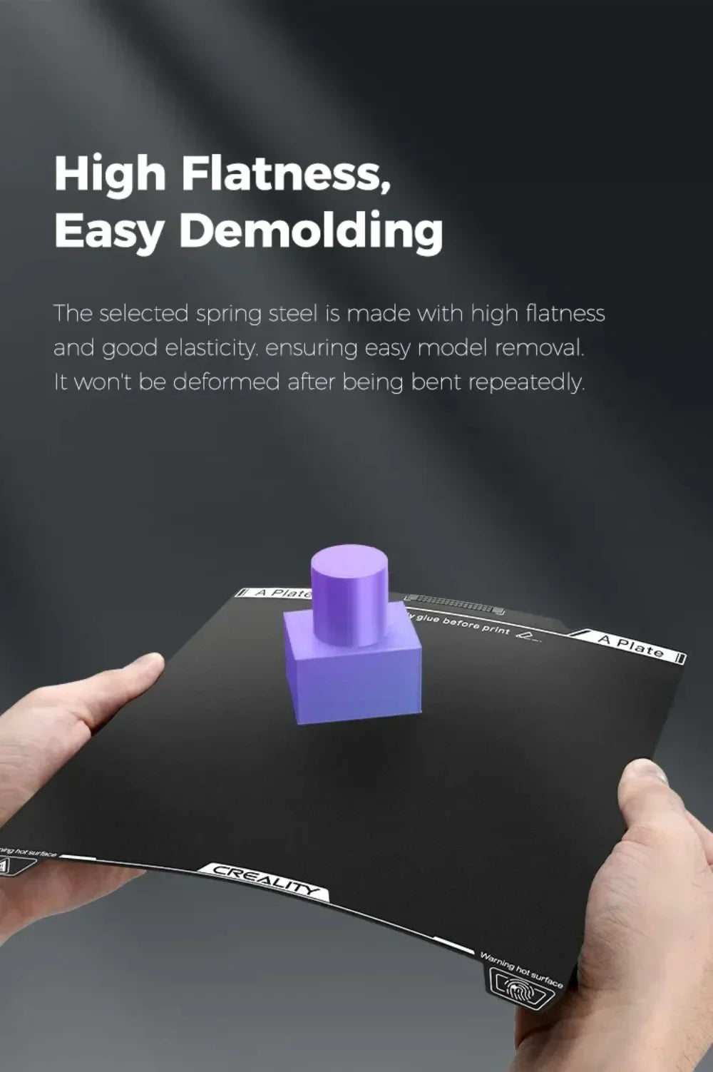 Original Creality Epoxy Resin Build Plate 235X235mm Excellent Adhesion High Flatness Strength for K1C or K1 SE 3D Printer Parts