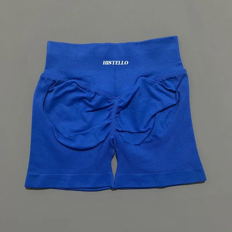 HISTELLO Impact Shorts Df Substitute High Waist Women Yoga Workout Shorts Seamless Leggings Stretch Fitness Gym Running Shorts