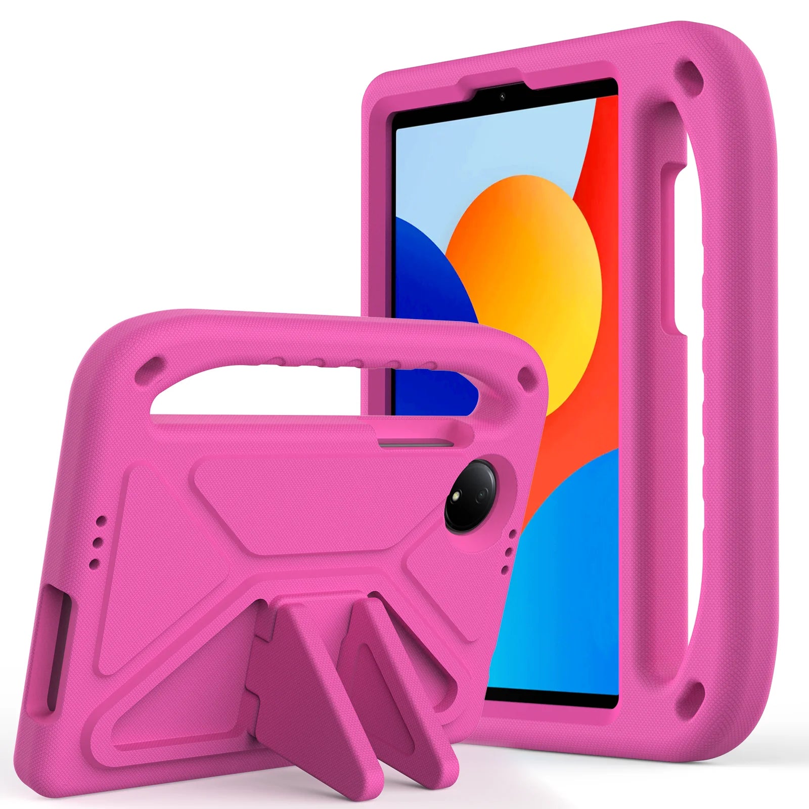 Kids Friendly EVA Case For Xiaomi Redmi Pad SE 4G 2024 8.7 inch Built-in Kickstand Cover With Hand Holder Shockproof Protection