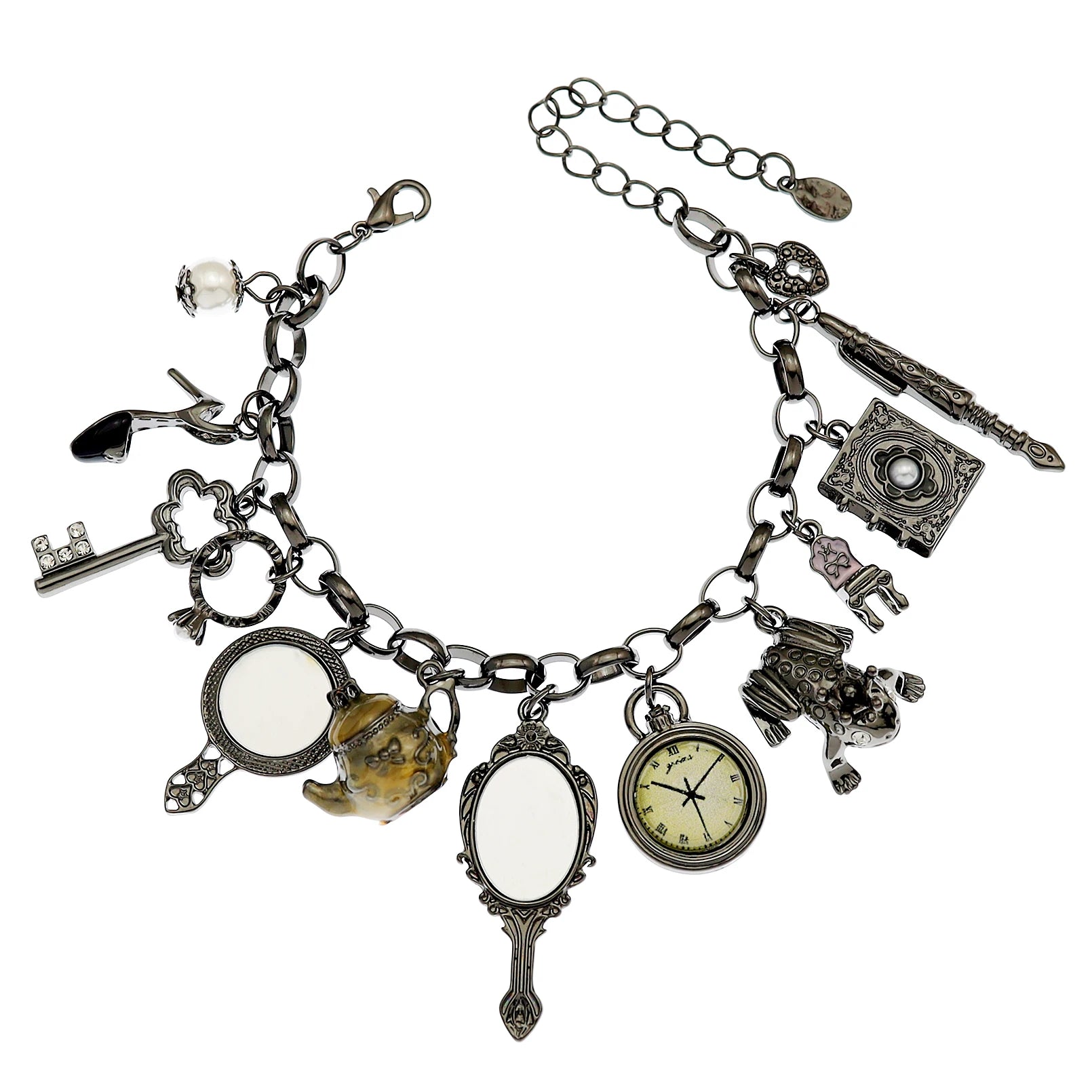 Vintage Bracelet Catholic Religious Medals Saints PRAY for Cross Pendant Link Chain Women Man Charms Bangle Jewelry Gifts