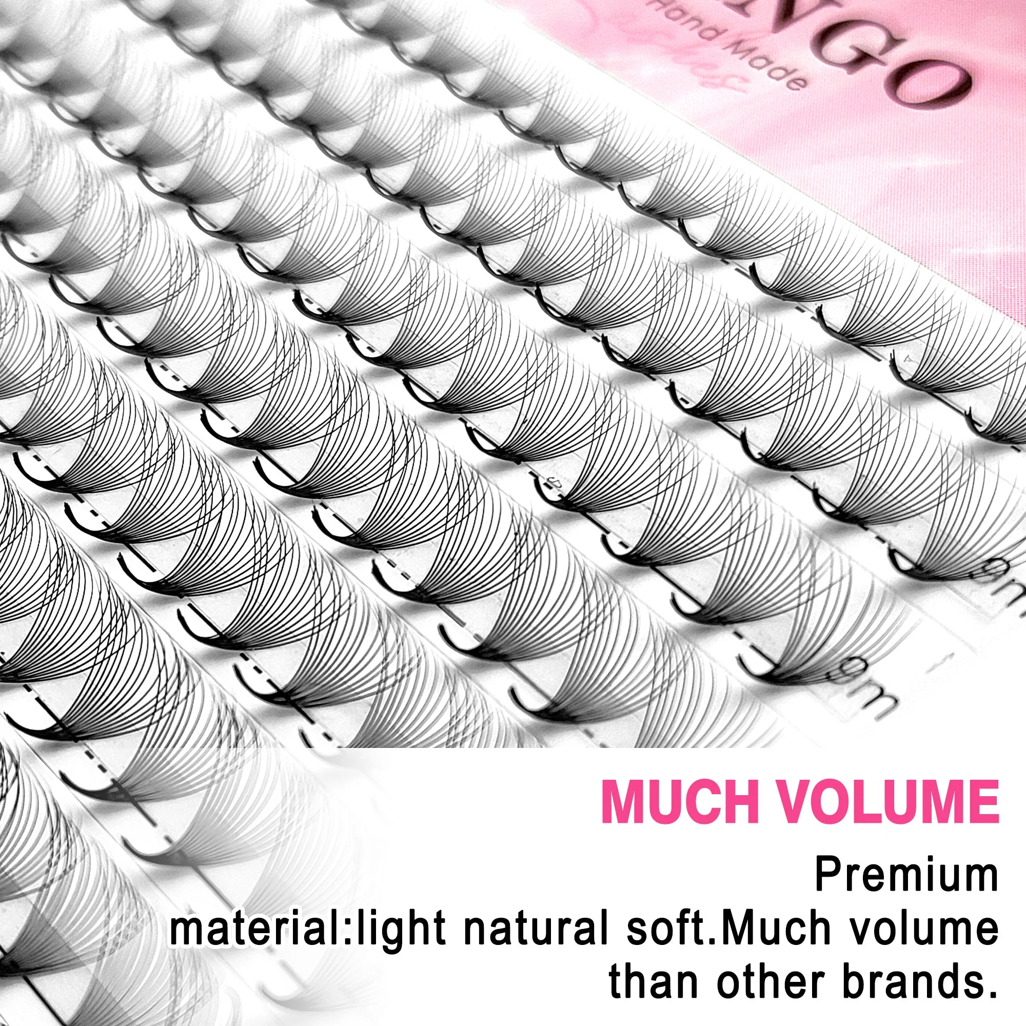 CoMango Wispy Pointy Base Premade Russian Volume Fans 3D 6D 10D 12D 14D 16D Lashes Extension 300 Fans False Mink Eyelashes