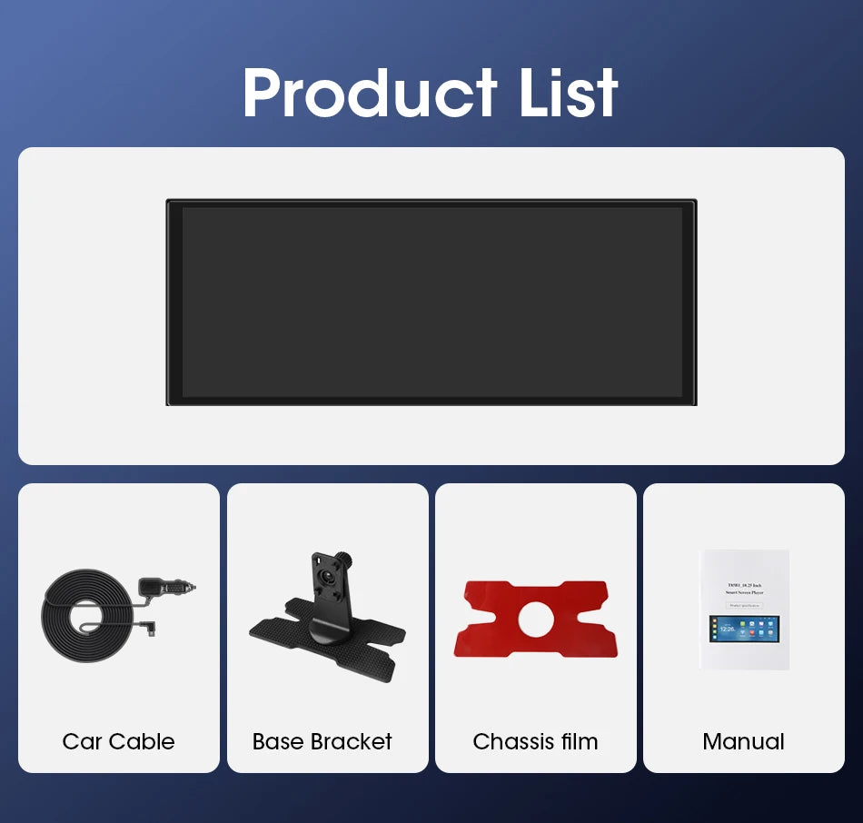 Develuck NEW 11.26 inch 4K DVR Wireless CarPlay and Android Auto Portable Dash Cam Car Screen Video Recorder 5G WIFI Navigation