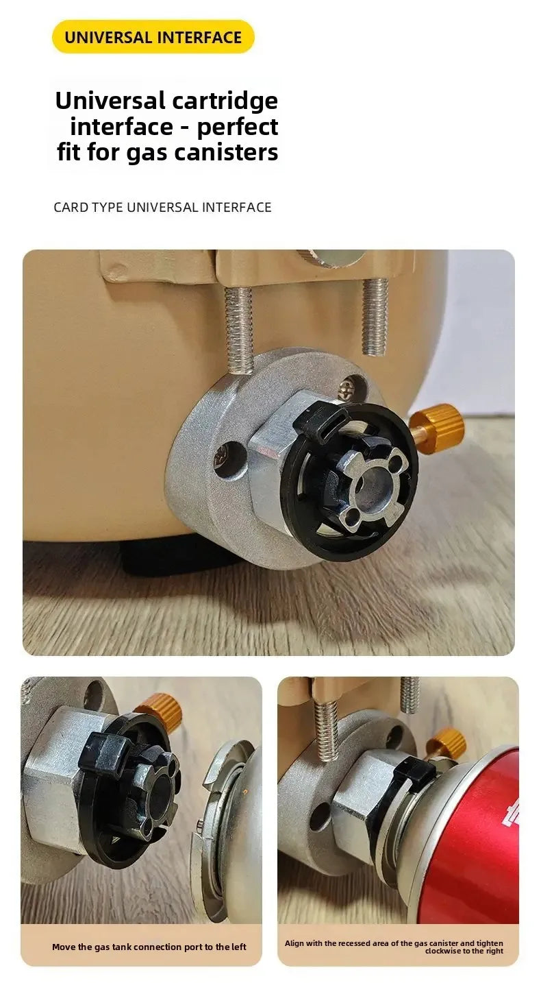 Outdoor integrated pot, card stove, multi-functional portable car camping, picnic, gas tank, universal pot, gas integrated pot