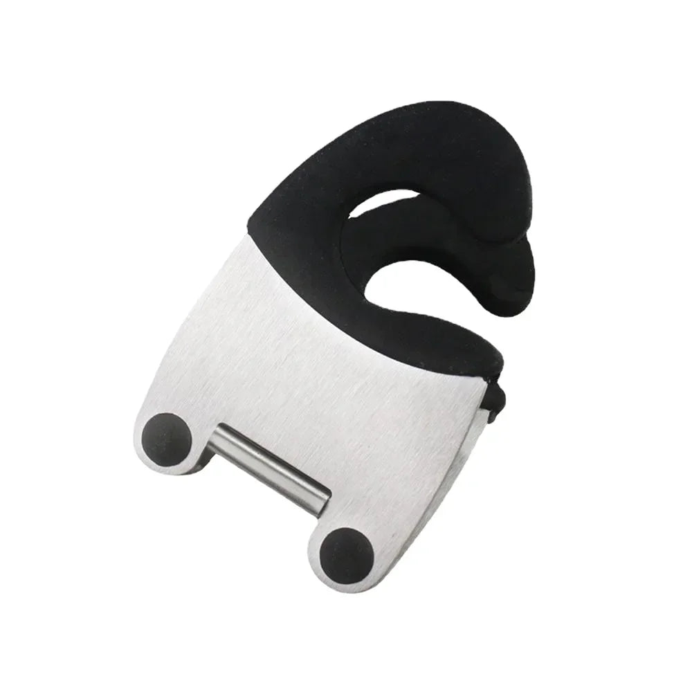 Stainless Steel Pot Spoon Holder, Anti-Scald Silicone Grip Pot Clip Holder For Spoon, Kitchenware Bowl Clip, Cooking Utensils