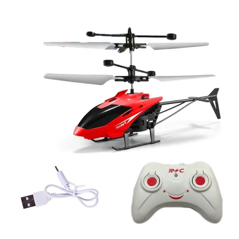 Rechargeable Mini RC 2 Channel Drone Remote Safe Fall-resistant RC Helicopters Drone Children Toys