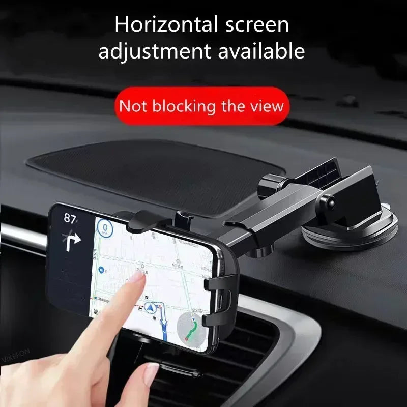 360° Windshield Car Phone Holder Car Dashboard Mobile Cell Support Bracket Universal Sucker for iPhone 16 15 14 Samsung Xiaomi