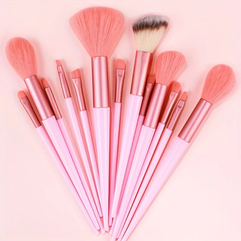 Makeup Brushes Set 13Pcs Premium Synthetic Brush Foundation Powder Blending Concealer Eyeshadow Blush Cosmetics Brushes Travel