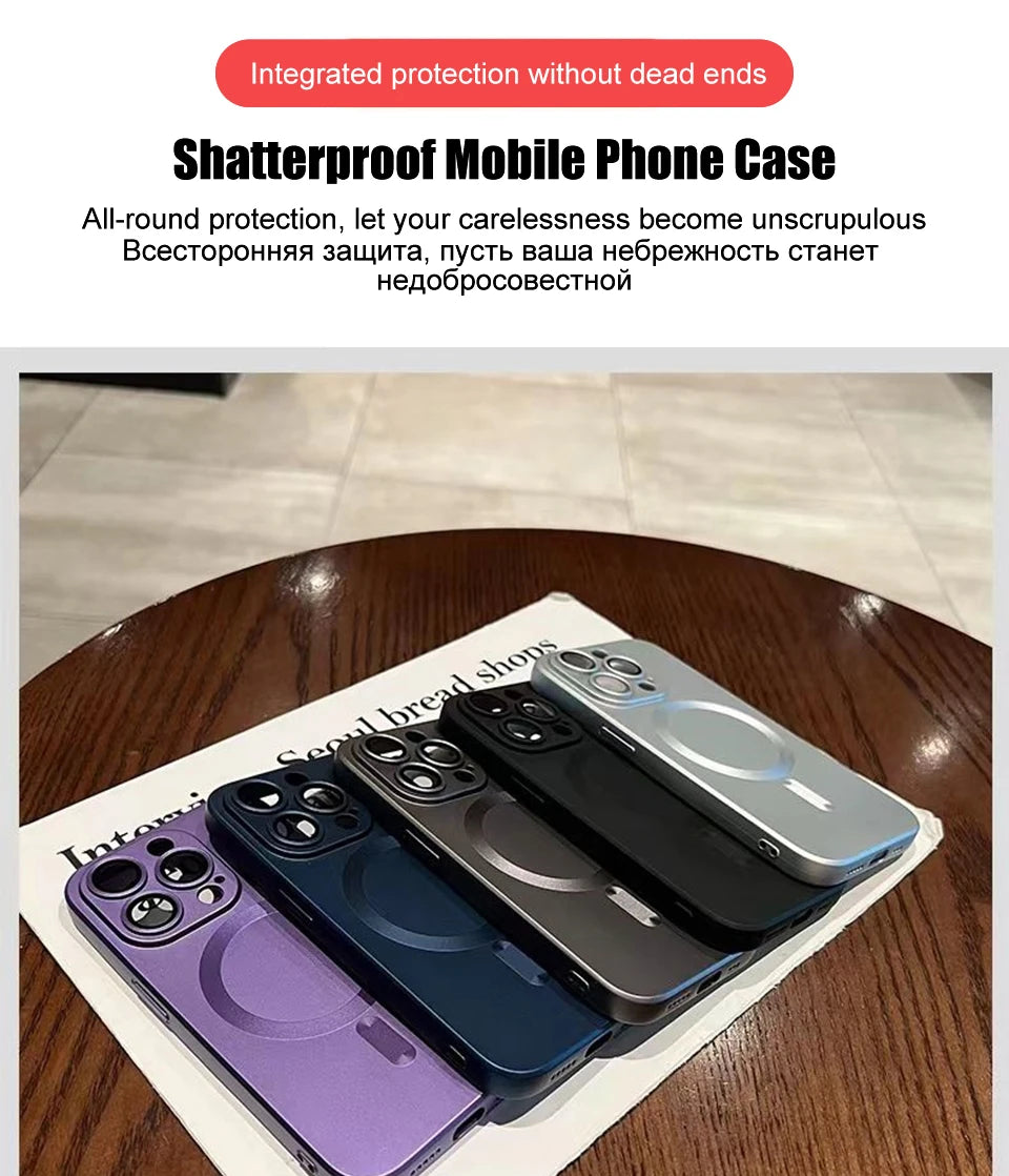 Original For Magsafe Magnetic Wireless Charge Case For iPhone 15 13 12 11 14 Pro Max Plus Silicone Shockproof Cover Accessories