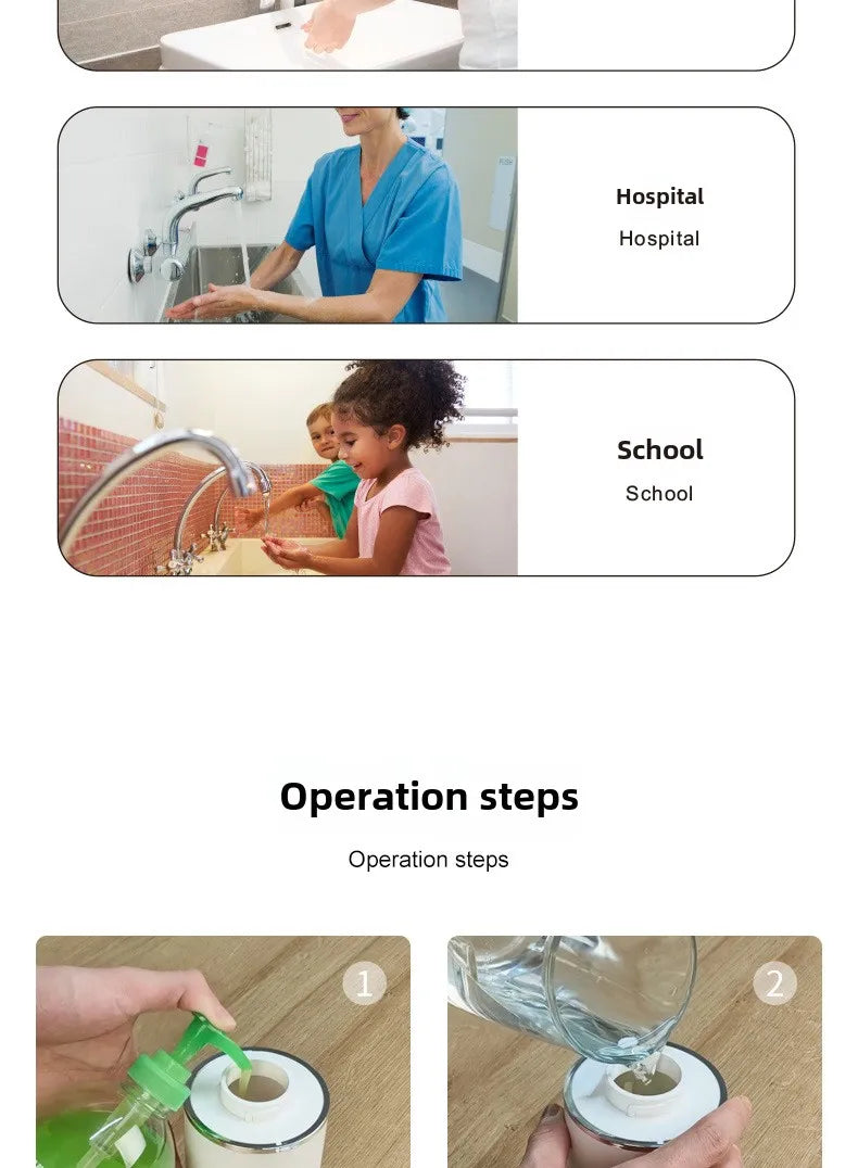 Household energy sensing multi gear contactless wall mounted vertical hand sanitizer rechargeable soap dispenser foam machine