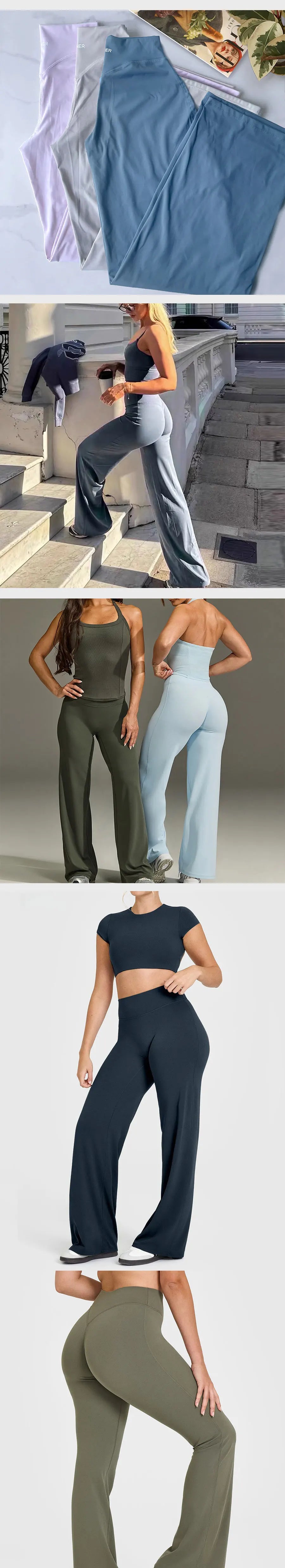 Oner Active Flared Leggings Straight Leg Leggings Woman Wide-leg Pants Yoga Breathable Fitness Clothing Versatile Casual Pants