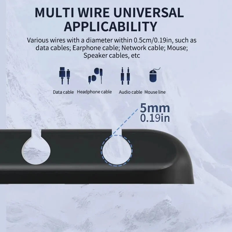 5/7-hole Data Cable Organizer, Desktop Charging Cable Storage Protector, Mouse Cable, Headphone Winding Device, Fixing Clipp