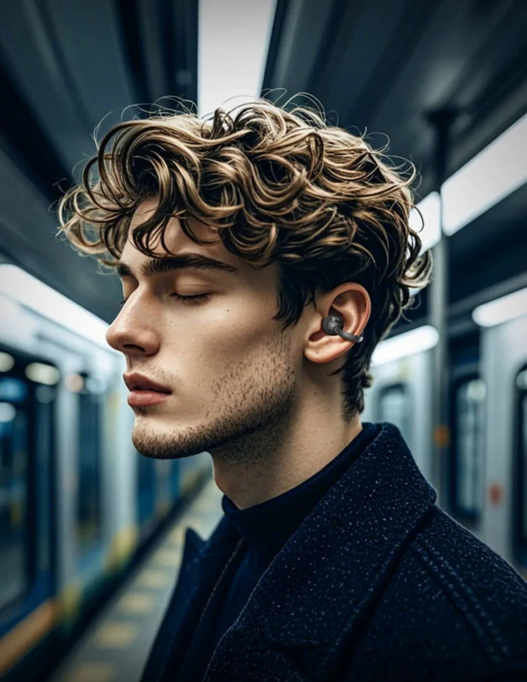 Wireless Ear Clip Earphones with Touch Screen 144 Languages AI Real Time Translation Headphones Smart Bluetooth Earbuds Device