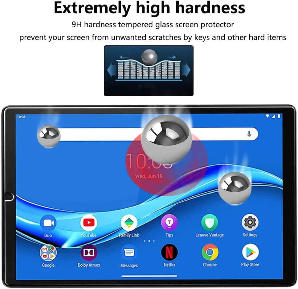 3pcs Tempered Glass For Lenovo Tab M10 HD Plus 2nd 3rd Gen 10.3 10.1 10.6 TB-X605F X606F X306F TB-128FU Screen Protector Film