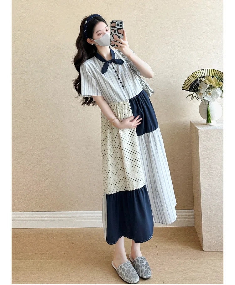 Umstandsmode Sommer 2025: Modisches Kleid, das Persönlichkeit und Temperament unterstreicht, schlank macht und jünger aussehen lässt.