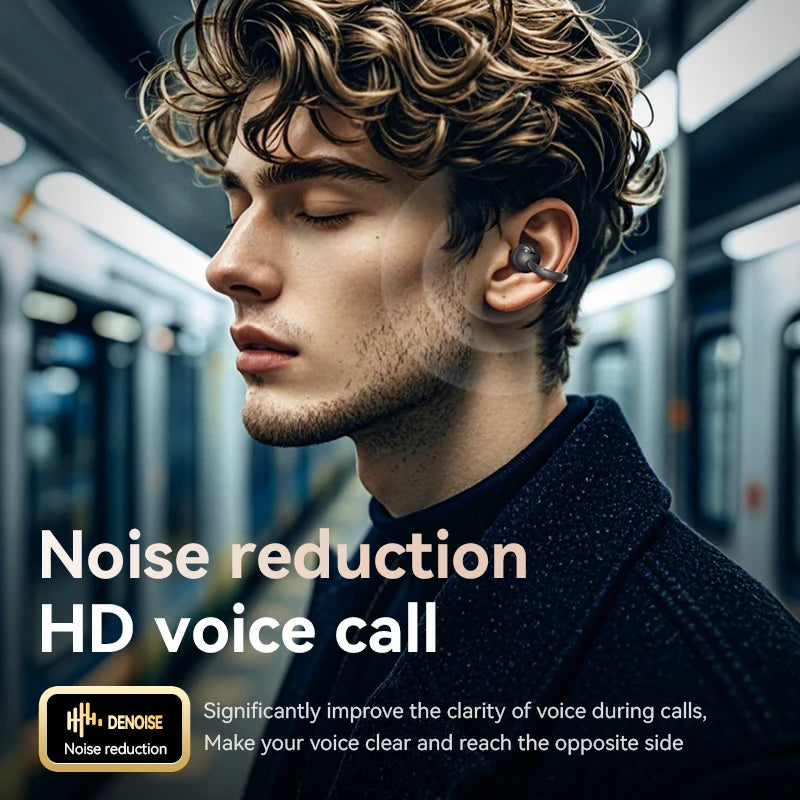 Wireless Ear Clip Earphones with Touch Screen 144 Languages AI Real Time Translation Headphones Smart Bluetooth Earbuds Device