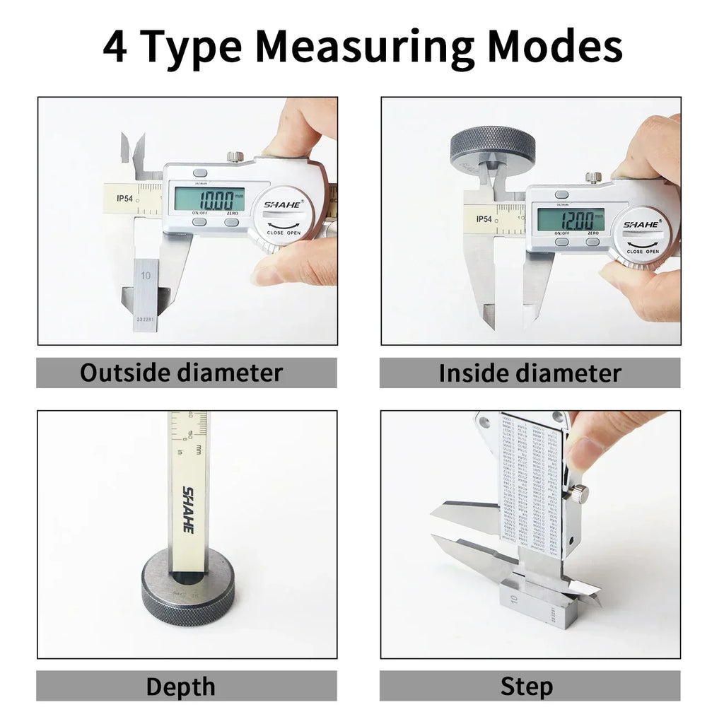 SHAHE Digital Caliper 0-150 mm/6" Stainless Steel Digital Caliper Vernier Caliper Gauge Micrometer Electronic