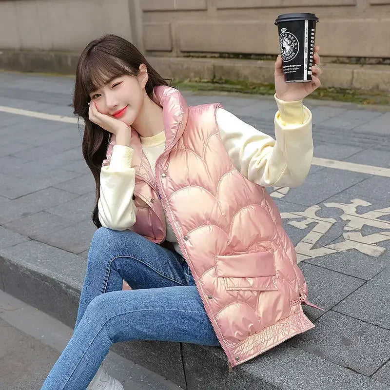 Vest for Women Quilted Warm Clothes Fashion 2025 Cheap Sleeveless Padded Cotton Waistcoat Woman Winter Clothing Casual Autumn