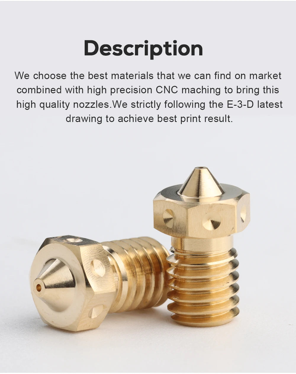 trianglelab BRASS V6 Nozzle for 3D printers hotend 3D printer nozzle for TD6 DDE CHC KIT v6 hotend extruder prusa i3 mk3