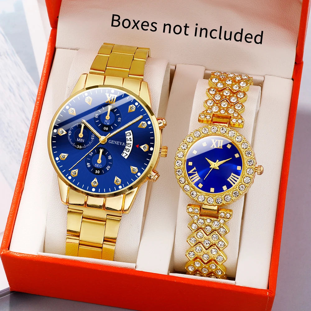 Couple alloy quartz watch men and women casual and fashionable watch clocks