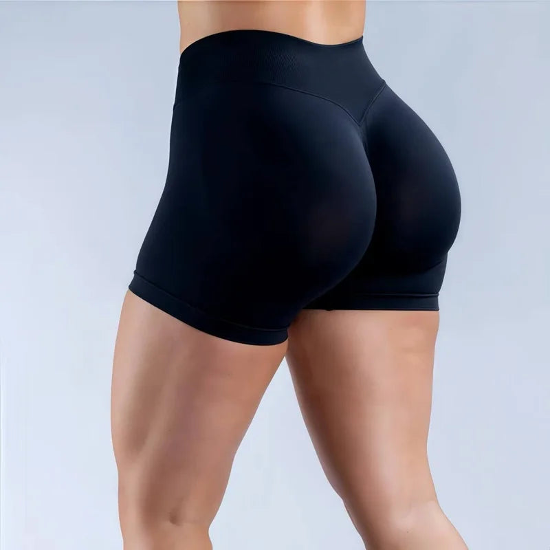 HISTELLO Impact Shorts 4.5" Women Fitness Sports Biker Shorts Low Waist Gym Short Workout Scrunch Butt Yoga Seamless Leggings