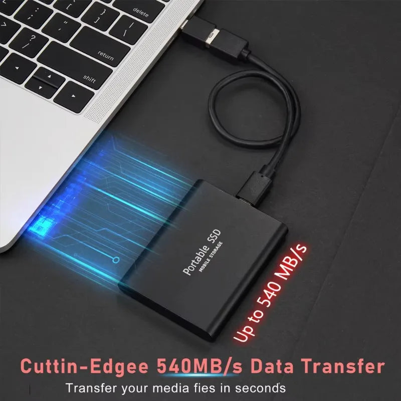 New External Hard Drive 1TB Portable SSD 2TB High-Speed Hard Disk 16TB Mass Mobile Solid State Drive USB3.2 for Laptops/PC/MAC