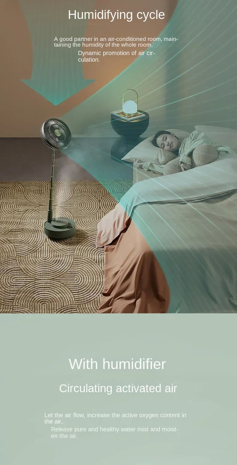 36V/110V/220V  Small Home Appliance Suspended Floor Fan with Powerful Airflow and Adjustable Height C