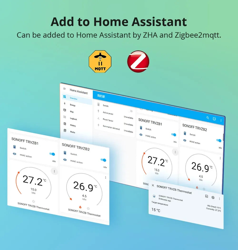 SONOFF TRVZB Zigbee Thermostatic Radiator Valve Smart Home Heating Froest Protection Remote Group Control via eWeLink Alexa