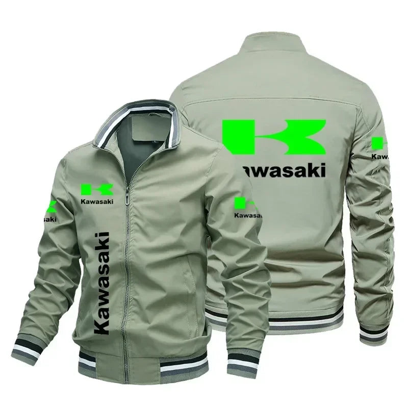 Kawasaki men's jacket cycling racer's jacket outdoor sports motorcycle jacket loose casual oversized men's Kawasaki clothing