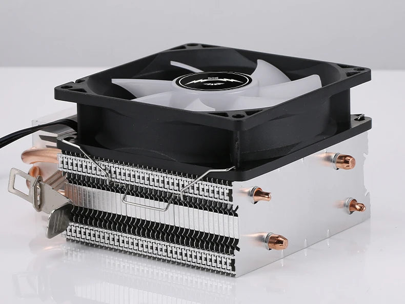 QiuzAim 2 Heatpipes Aluminum Copper AM4 1700 Cpu Cooler 1200 Radiator RGB Tower 115x Heatsink For PC Deskop AM5 1150 i3 i5 i7