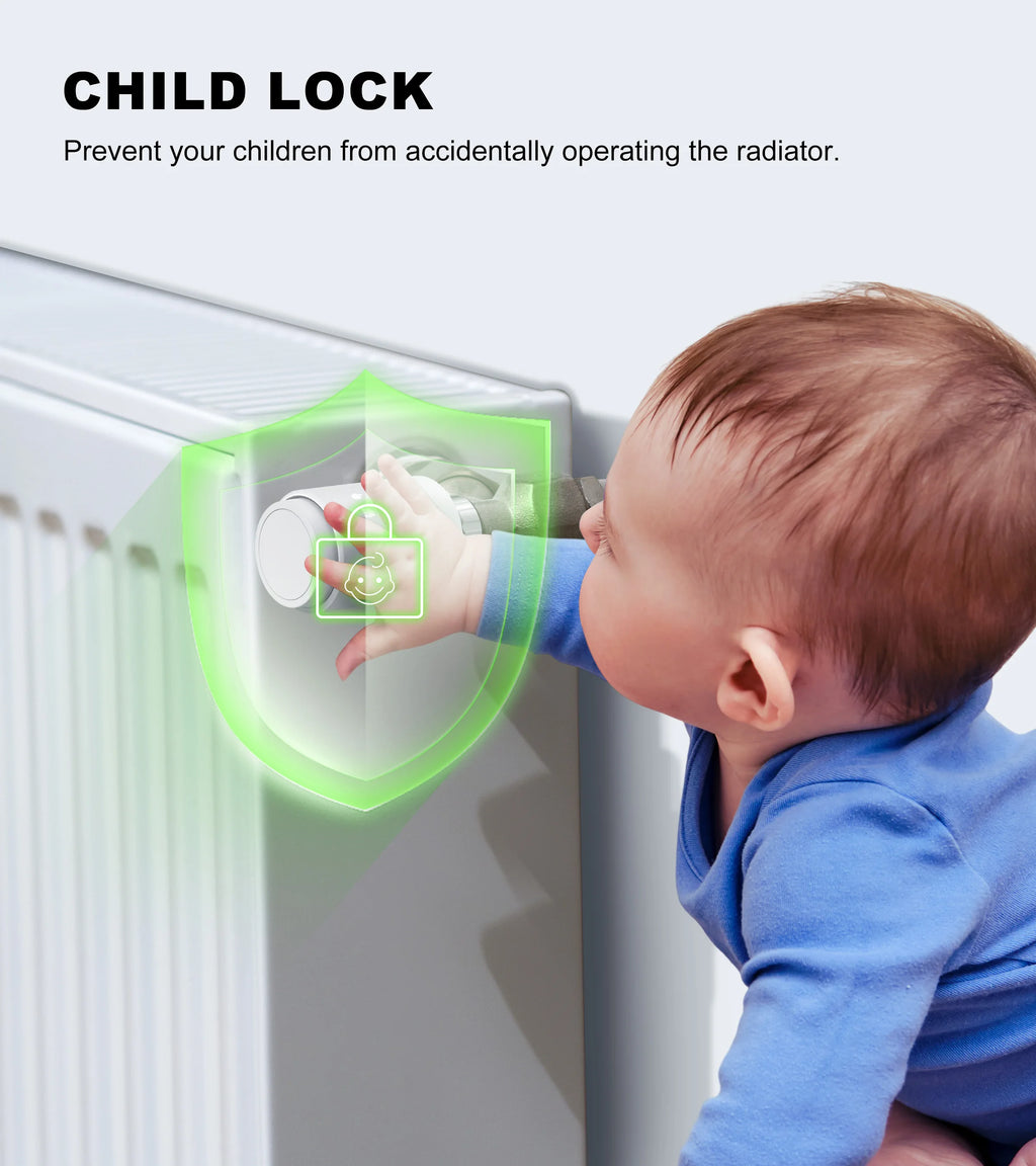 GIRIER Tuya Smart Thermostatic Radiator Valve ZigBee Thermostat Radiator TRV Programmable Temperature Controller Work with Alexa