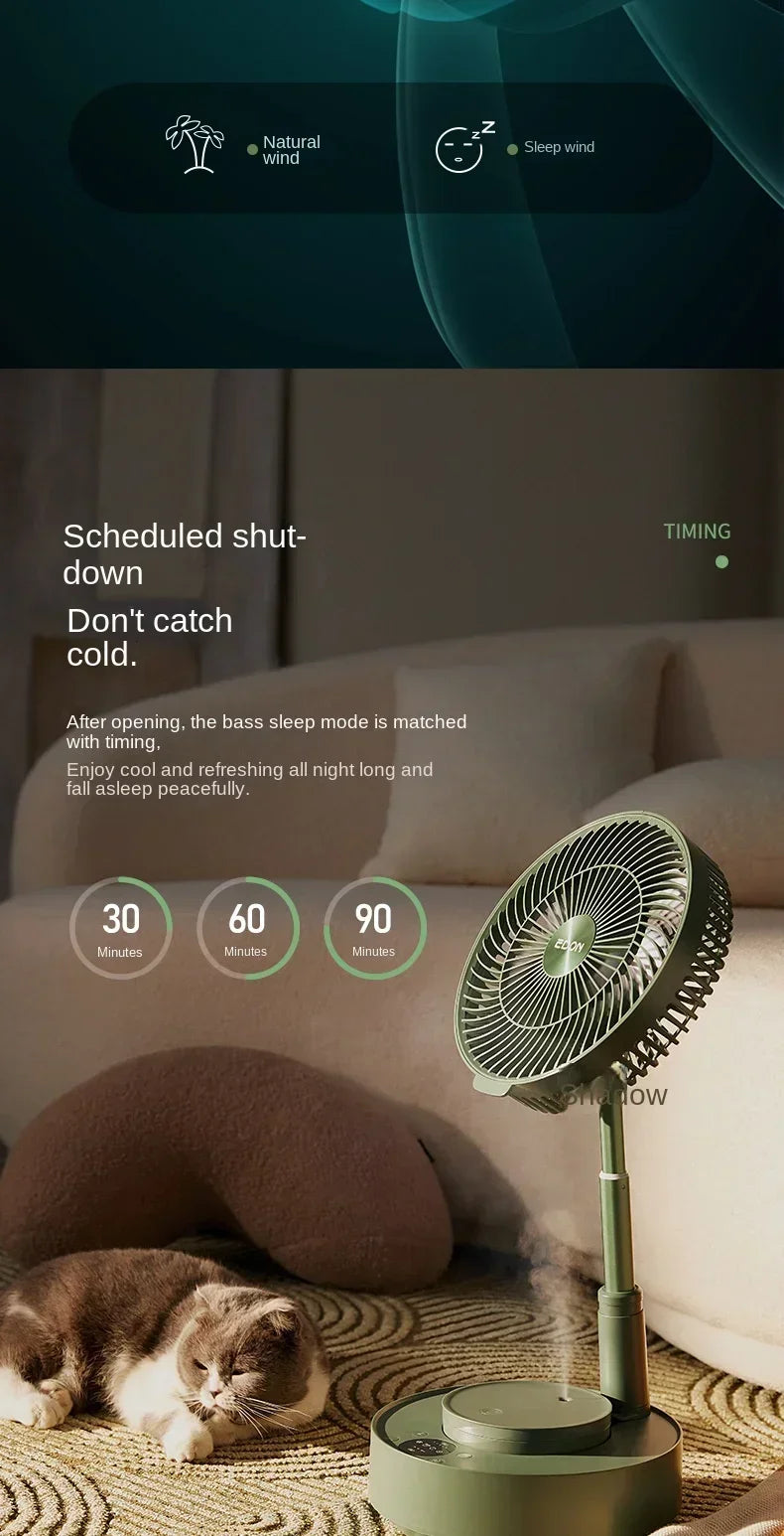 36V/110V/220V  Small Home Appliance Suspended Floor Fan with Powerful Airflow and Adjustable Height C