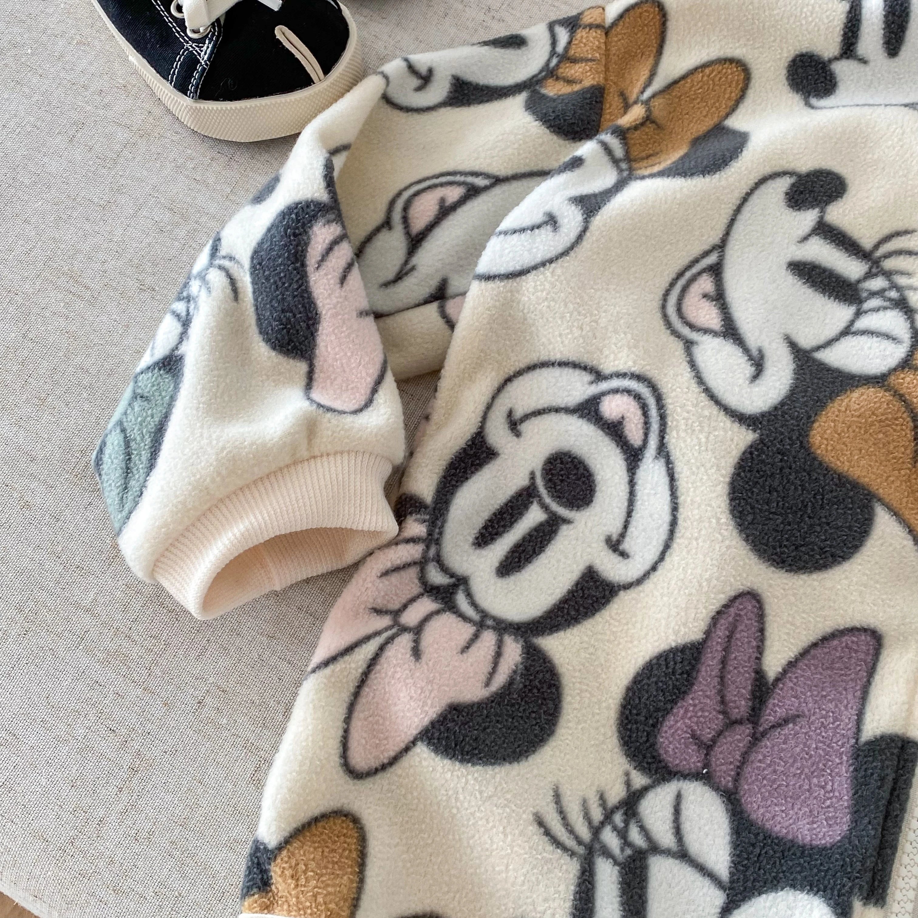 Cartoon Printed Spring Autumn Children's Outerwear Loose Casual Boys And Girls Jackets Long Sleeved Kids Clothing Tops Coats