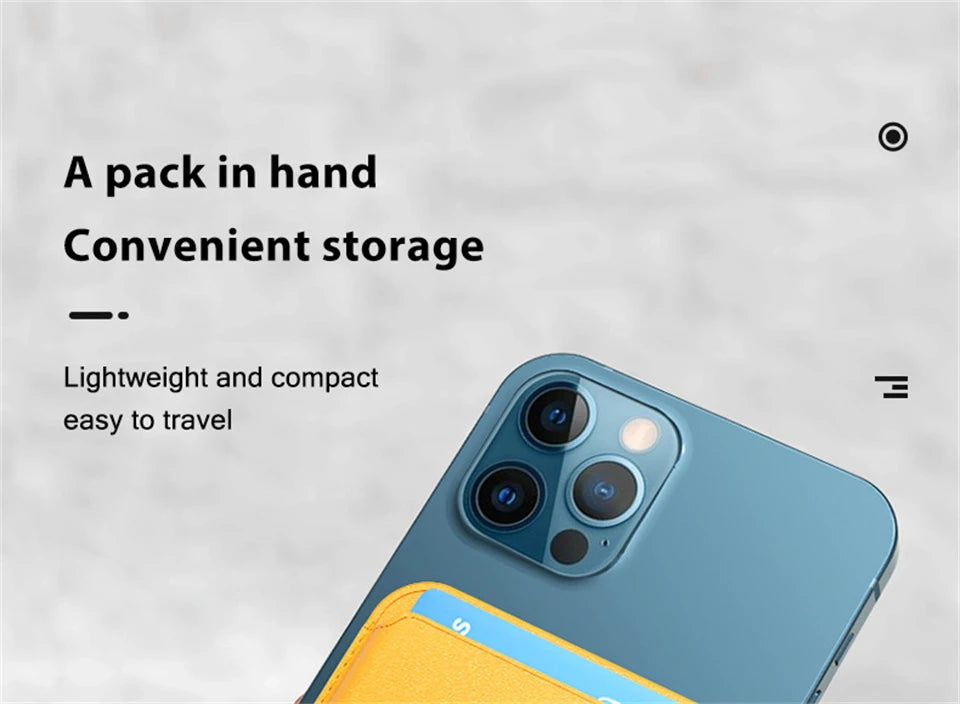 For Magsafe Leather Magnetic Wallet Case For iPhone 14 12 15 13 Pro Max Magnetic Card Bag Cover Samsung S23 S22 Ultra Accessory