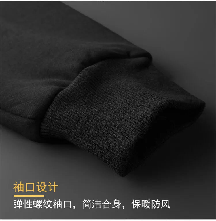 Winter Windproof Warm Thick Fleece Jackets Men Fashion Casual Coat Male Autumn Outwear Outdoor Classic Hooded Jacket For Men