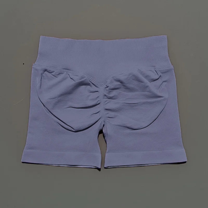HISTELLO Impact Shorts 4.5" Women Fitness Sports Biker Shorts Low Waist Gym Short Workout Scrunch Butt Yoga Seamless Leggings